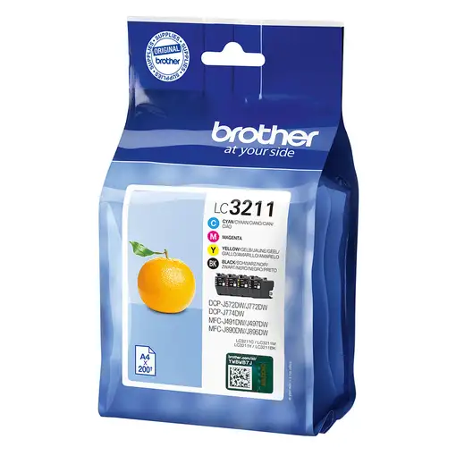 Brother LC3211VALDR cartucho de tinta 4 pieza(s) Original Negro, Cian, Magenta, Am