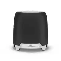 Smeg TSF01BLMEU tostadora 6 2 rebanada(s) 950 W Negro, Acero inoxidable
