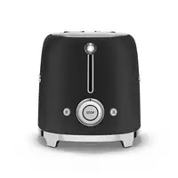 Smeg TSF01BLMEU tostadora 6 2 rebanada(s) 950 W Negro, Acero inoxidable