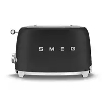 Smeg TSF01BLMEU tostadora 6 2 rebanada(s) 950 W Negro, Acero inoxidable