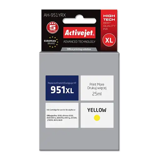 Activejet AH-951YRX cartucho de tinta 1 pieza(s) Compatible Alto rendimiento (XL)