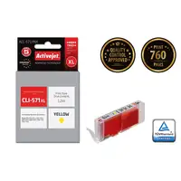 Activejet ACC-571YNX (Canon CLI-571Y XL replacement; Supreme; 12 ml; yellow)