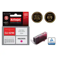 Activejet Tinta ACC-521MN (repuesto Canon CLI-521M; Supreme; 10 ml; rojo)
