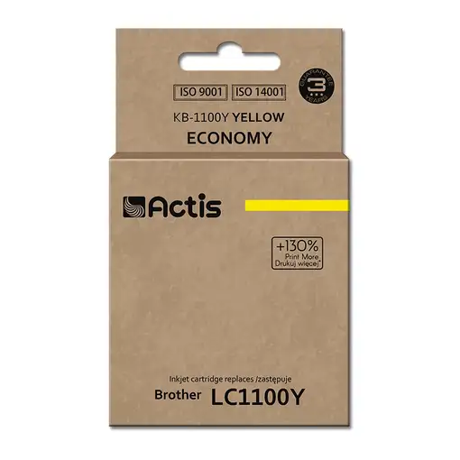 Actis Tinta KB-1100Y (reemplazo de Brother LC1100Y/980Y; estándar; 19 ml; amarillo