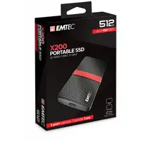 Emtec X200 512 GB USB Tipo C 3.2 Gen 1 (3.1 Gen 1) Negro, Rojo
