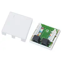 Alantec GN002 conector 2xRJ45 Blanco