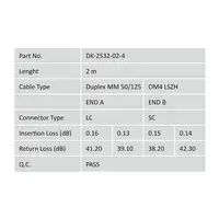 Digitus Cable de conexión multimode de fibra óptica, OM4, LC/SC