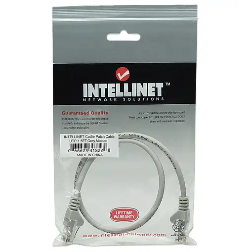 Intellinet Cat5e, 0.45m cable de red Gris 0,5 m U/UTP (UTP)