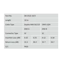 Digitus Cable de conexión de fibra óptica multimode OM 3, SC/SC