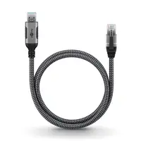 Goobay 70498 cambiador de género para cable USB A RJ-45 Negro, Plata