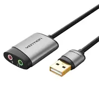 Vention Tarjeta de Sonido CDKHB/ USB Macho - 2xJack 3.5 Hembra