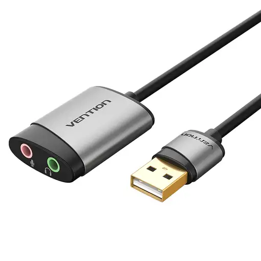 Vention Tarjeta de Sonido CDKHB/ USB Macho - 2xJack 3.5 Hembra