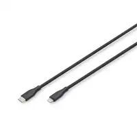 Digitus Cable de conexión Lightning de silicona, USB-C - Lightning, 1 m, negro