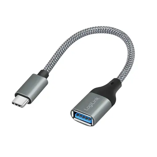 LogiLink CU0106 cable USB USB 3.2 Gen 1 (3.1 Gen 1) 0,15 m USB C USB A Gris