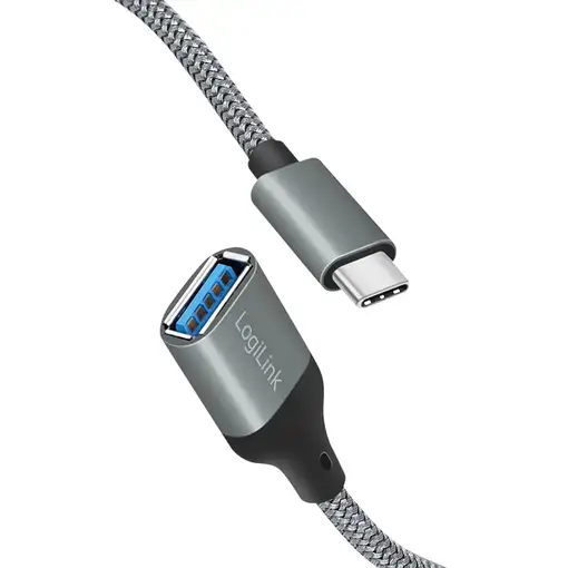 LogiLink CU0106 cable USB USB 3.2 Gen 1 (3.1 Gen 1) 0,15 m USB C USB A Gris