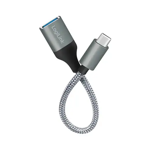 LogiLink CU0106 cable USB USB 3.2 Gen 1 (3.1 Gen 1) 0,15 m USB C USB A Gris