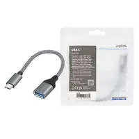 LogiLink CU0106 cable USB USB 3.2 Gen 1 (3.1 Gen 1) 0,15 m USB C USB A Gris