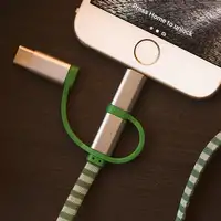 Thumbs Up 1002654 cable USB 1 m USB A Micro-USB B Verde, Gris