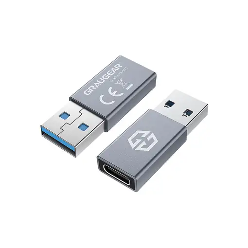 GRAUGEAR G-AD-CTA-10G cambiador de género para cable USB-A USB-C Plata