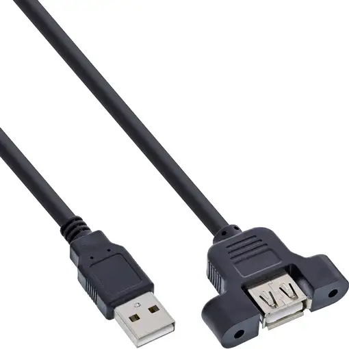 InLine 33440E cable USB 0,6 m Negro