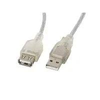 Lanberg CA-USBE-12CC-0018-TR cable USB USB 2.0 1,8 m USB A Transparente
