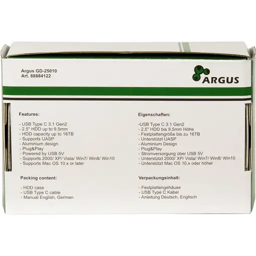 Inter-Tech 88884122 caja para disco duro externo Caja de disco duro (HDD) Negro 2.