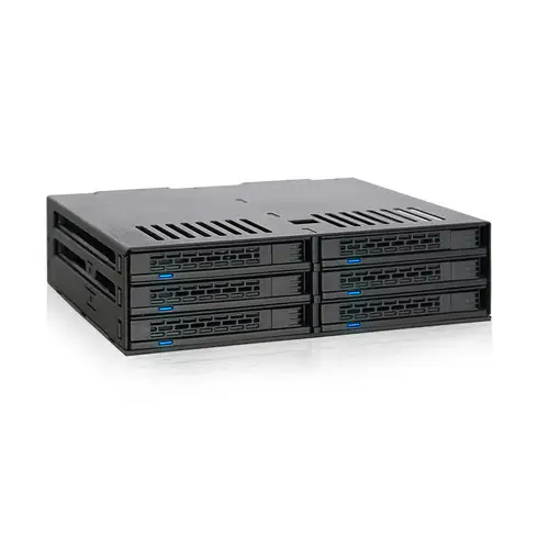 Icy Dock MB326SP-B unidad de disco multiple 0 TB Bastidor (1U) Negro