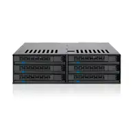 Icy Dock MB326SP-B unidad de disco multiple 0 TB Bastidor (1U) Negro