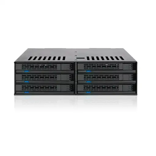 Icy Dock MB326SP-B unidad de disco multiple 0 TB Bastidor (1U) Negro