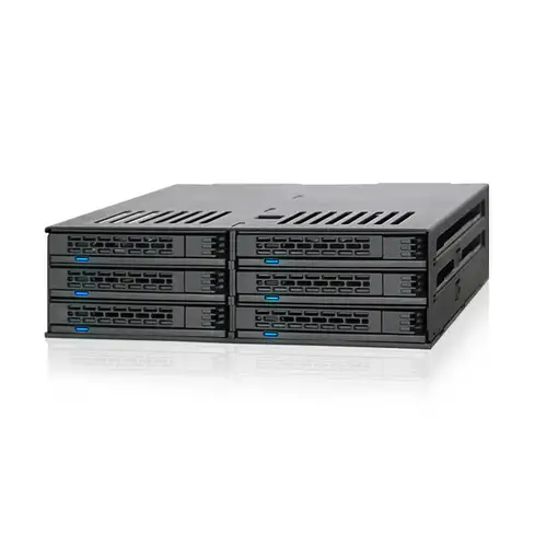 Icy Dock MB326SP-B unidad de disco multiple 0 TB Bastidor (1U) Negro
