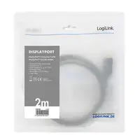 LogiLink CV0120 cable DisplayPort 2 m Negro
