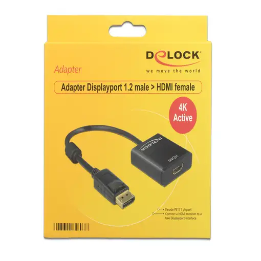 DeLOCK 62607 adaptador de cable de vídeo 0,2 m DisplayPort HDMI tipo A (Estándar)