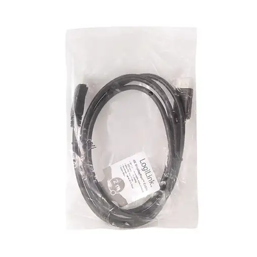 LogiLink CD0101 cable DisplayPort 2 m Negro