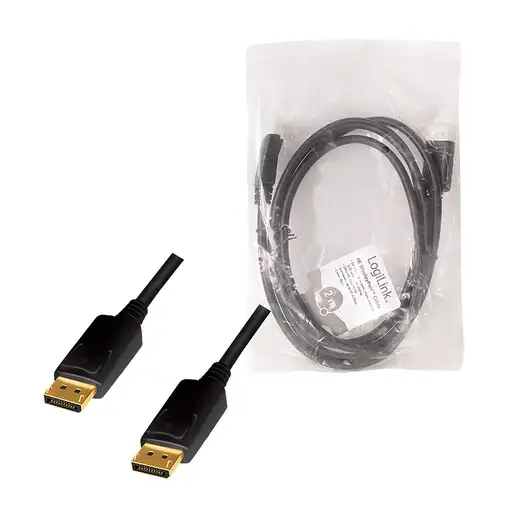 LogiLink CD0101 cable DisplayPort 2 m Negro