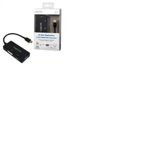 LogiLink CV0110 adaptador de cable de vídeo 0,15 m Mini DisplayPort VGA + HDMI + D