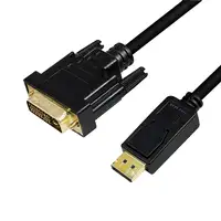 LogiLink CV0131 adaptador de cable de vídeo 2 m DisplayPort DVI Negro