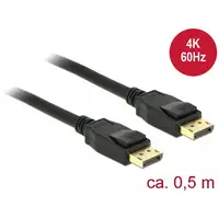 DeLOCK 85506 cable DisplayPort 0,5 m Negro