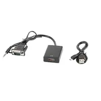 Lanberg AD-0021-BK adaptador de cable de vídeo 0,2 m HDMI tipo A (Estándar) VGA (D