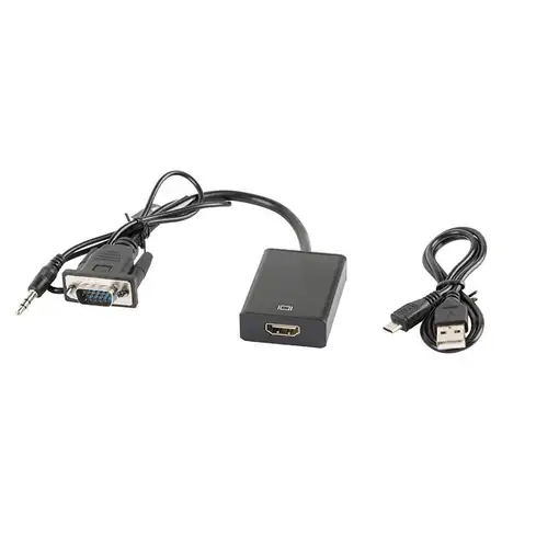 Lanberg AD-0021-BK adaptador de cable de vídeo 0,2 m HDMI tipo A (Estándar) VGA (D