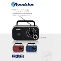 Radio Portátil FM Analógica Funciona Red /Pilas,Pequeño Ligero TRA-2235BK Roadstar