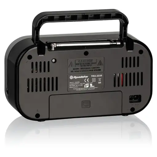 Radio Portátil FM Analógica Funciona Red /Pilas,Pequeño Ligero TRA-2235BK Roadstar