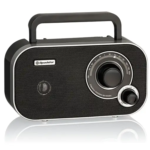 Radio Portátil FM Analógica Funciona Red /Pilas,Pequeño Ligero TRA-2235BK Roadstar