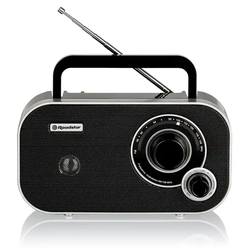 Radio Portátil FM Analógica Funciona Red /Pilas,Pequeño Ligero TRA-2235BK Roadstar