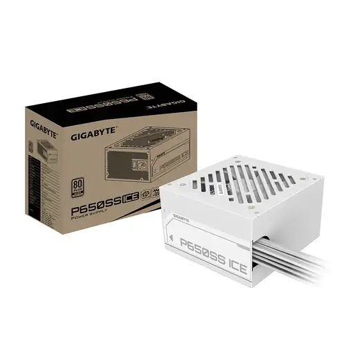 GIGABYTE P650SS ICE Fuente de Alimentación - PCIe 5.0, 80 PLUS Silver, Ventilador
