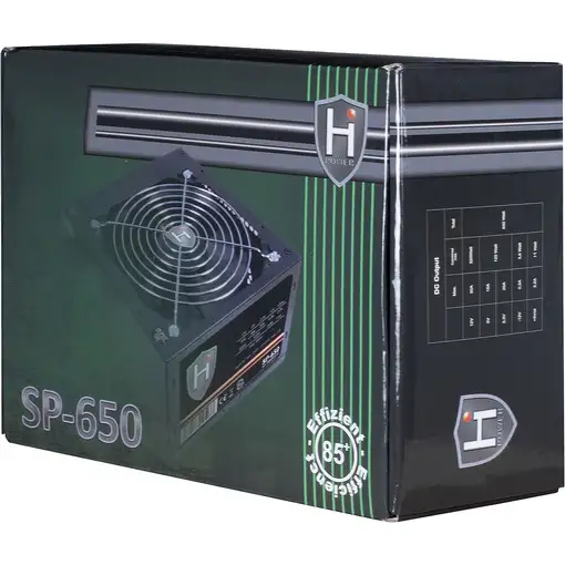 Inter-Tech HIPOWER SP-650 unidad de fuente de alimentación 650 W 20+4 pin ATX ATX
