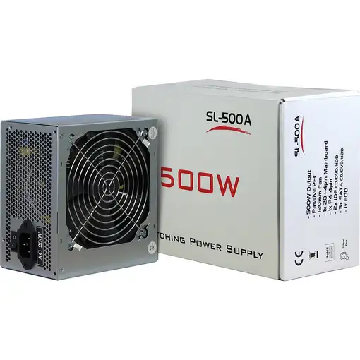 Inter-Tech SL-500A unidad de fuente de alimentación 500 W 20+4 pin ATX ATX Gris