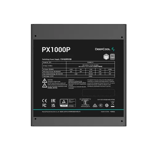 DeepCool PX1000P unidad de fuente de alimentación 1000 W 20+4 pin ATX ATX Negro