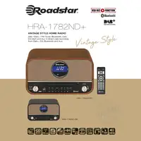 Microcadena Vintage Radio DAB/DAB+/FM, Reproductor CD-MP3, HRA1782NDBT Roadstar