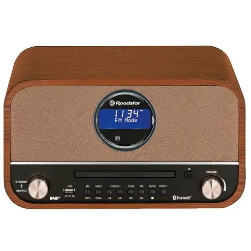 Microcadena Vintage Radio DAB/DAB+/FM, Reproductor CD-MP3, HRA1782NDBT Roadstar