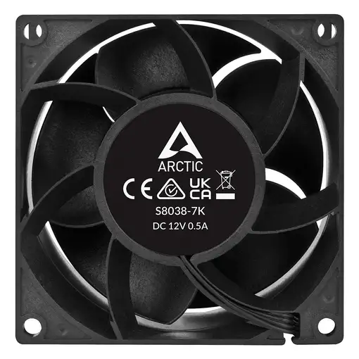 ARCTIC S8038-7K Procesador Ventilador 8 cm Negro 1 pieza(s)